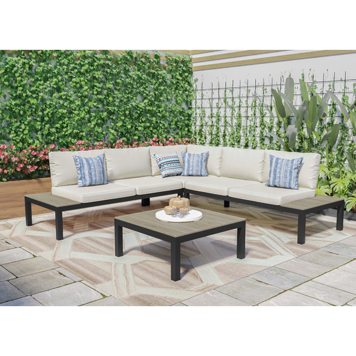Tortuga Outdoor Lakeview Modern Outdoor Aluminum Sectional & Reviews